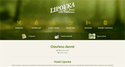 Desktop Screenshot of lipovka-hotel.cz